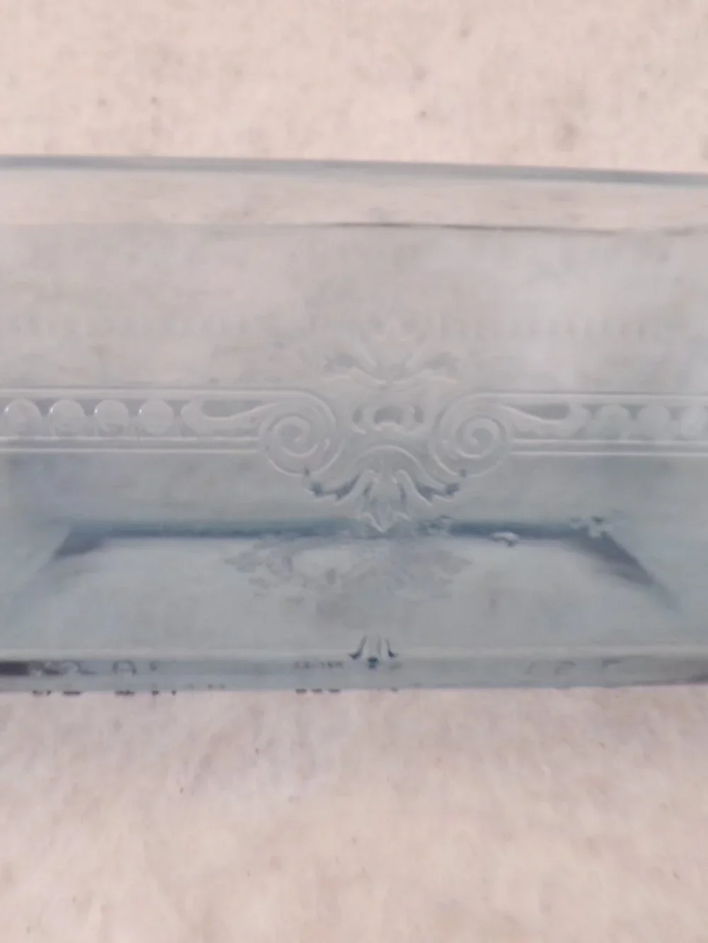 Beautiful Clear Blue 1.5 Baking Casserole Loaf Glass Dish